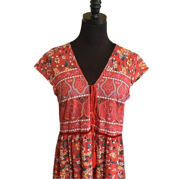Mislook Travel Light Maxi Dress in Vivid Floral, Size Large - Picture 7 of 9